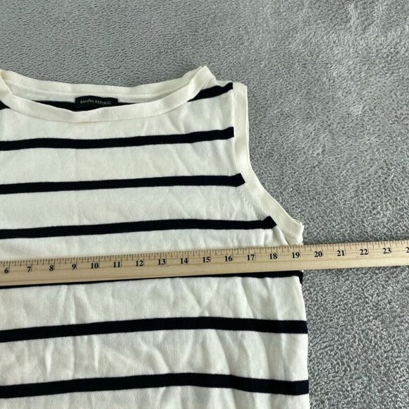 Banana Republic Womens Striped Sleeveless Knit Top Size M 5481 - Picture 5 of 7